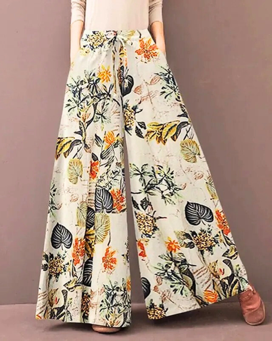 Pantaloni Donna Wide-Leg Fantasia Floreale 🌺 Collezione DLStore 🏷️ Novità!